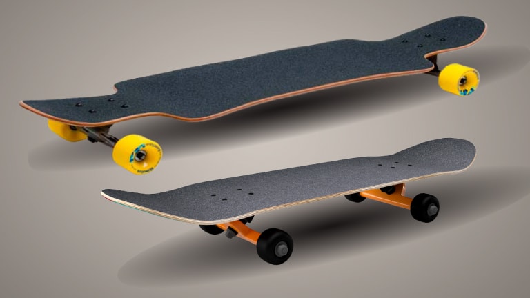 Skateboard vs Longboard Deck Shape